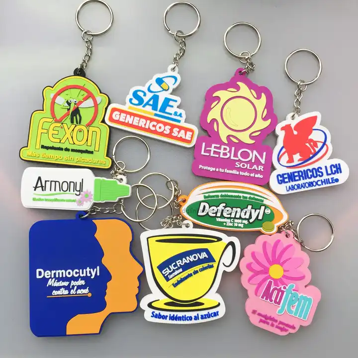 Personalized Logo Custom Silicone Keychain Rubber Keychain 